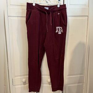 Texas A&M joggers size large by champion EUC